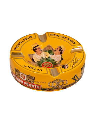 Arturo Fuente "Hands of Time" 4-Cigar Large Ashtray (Yellow)