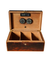 Load image into Gallery viewer, Dunhill Antique Burl Wood Table Top Humidor (Pre-Owned)