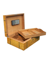 Load image into Gallery viewer, Swedish Burr Walnut Medium 150 CT. Table Top Humidor (Pre-Owned)