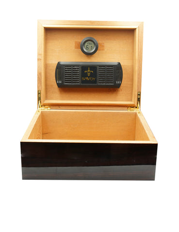 Savoy Ebony Macassar Table Top Humidor (Pre-Owned)