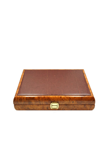 Mastro de Paja Walnut Leather Table Top Humidor (Pre-Owned)