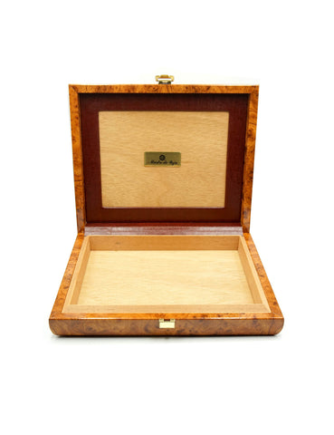 Mastro de Paja Walnut Leather Table Top Humidor (Pre-Owned)