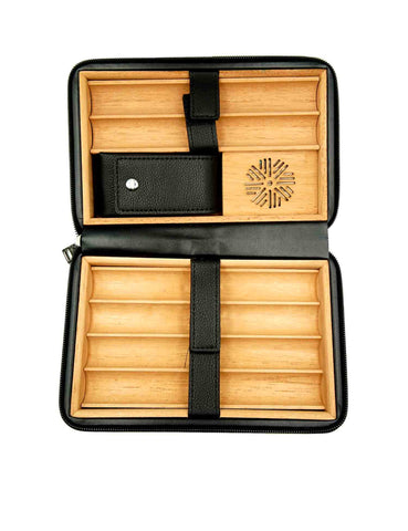 Tisfa Black Leather Travel Humidor