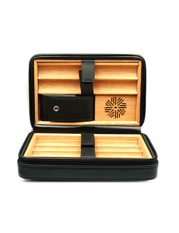 Tisfa Black Leather Travel Humidor