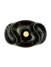 Load image into Gallery viewer, 2-Pipe Black Ceramic Ashtray with knocker P902
