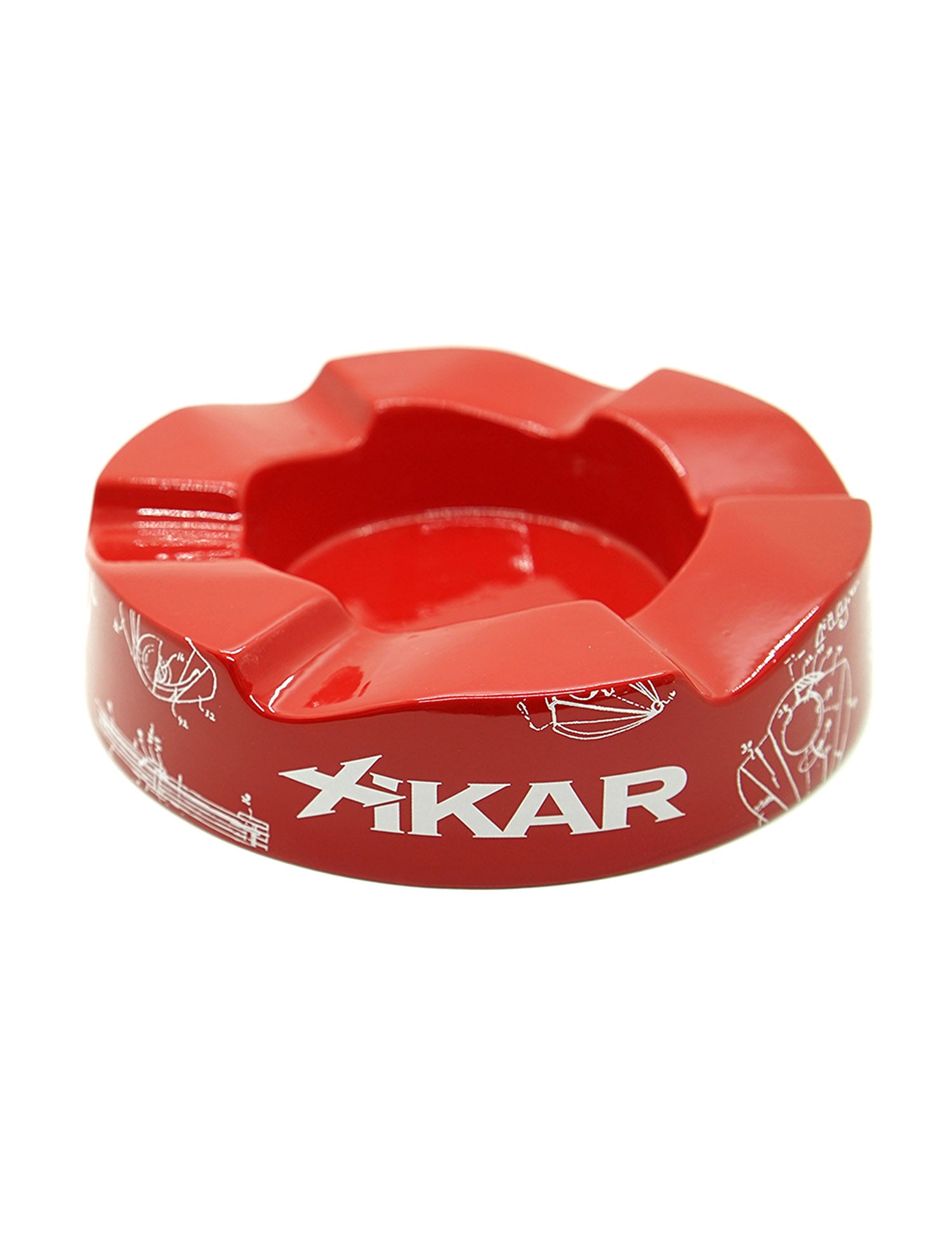 Wave Ceramic Ashtray (Red)