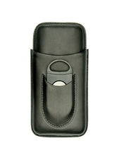 Load image into Gallery viewer, Big Easy 54 Leather Cigar Case 3-Finger with Cutter (Black)
