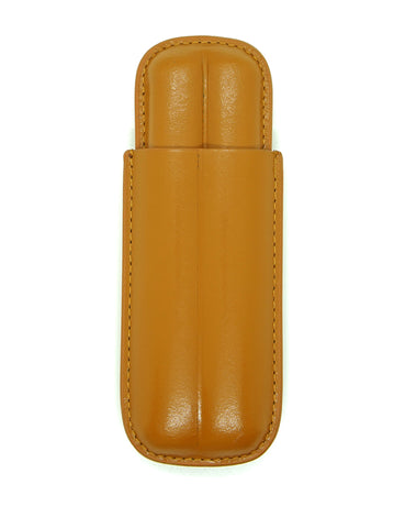 Big Easy 54 Leather Cigar Case 2-Finger (Brown)